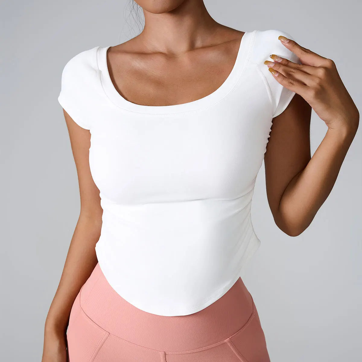 Tight Athletic Short Sleeves Women Outdoors Quick-Dry Top Female Gym Workout T-Shiryoga Clothes Sport Outfit for Woman
