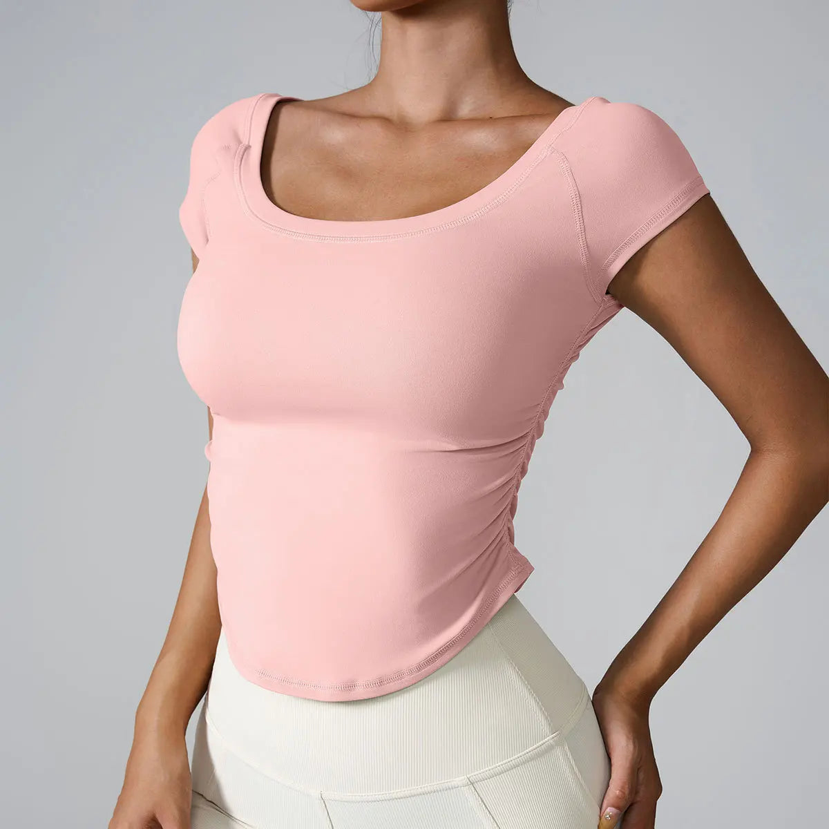 Tight Athletic Short Sleeves Women Outdoors Quick-Dry Top Female Gym Workout T-Shiryoga Clothes Sport Outfit for Woman