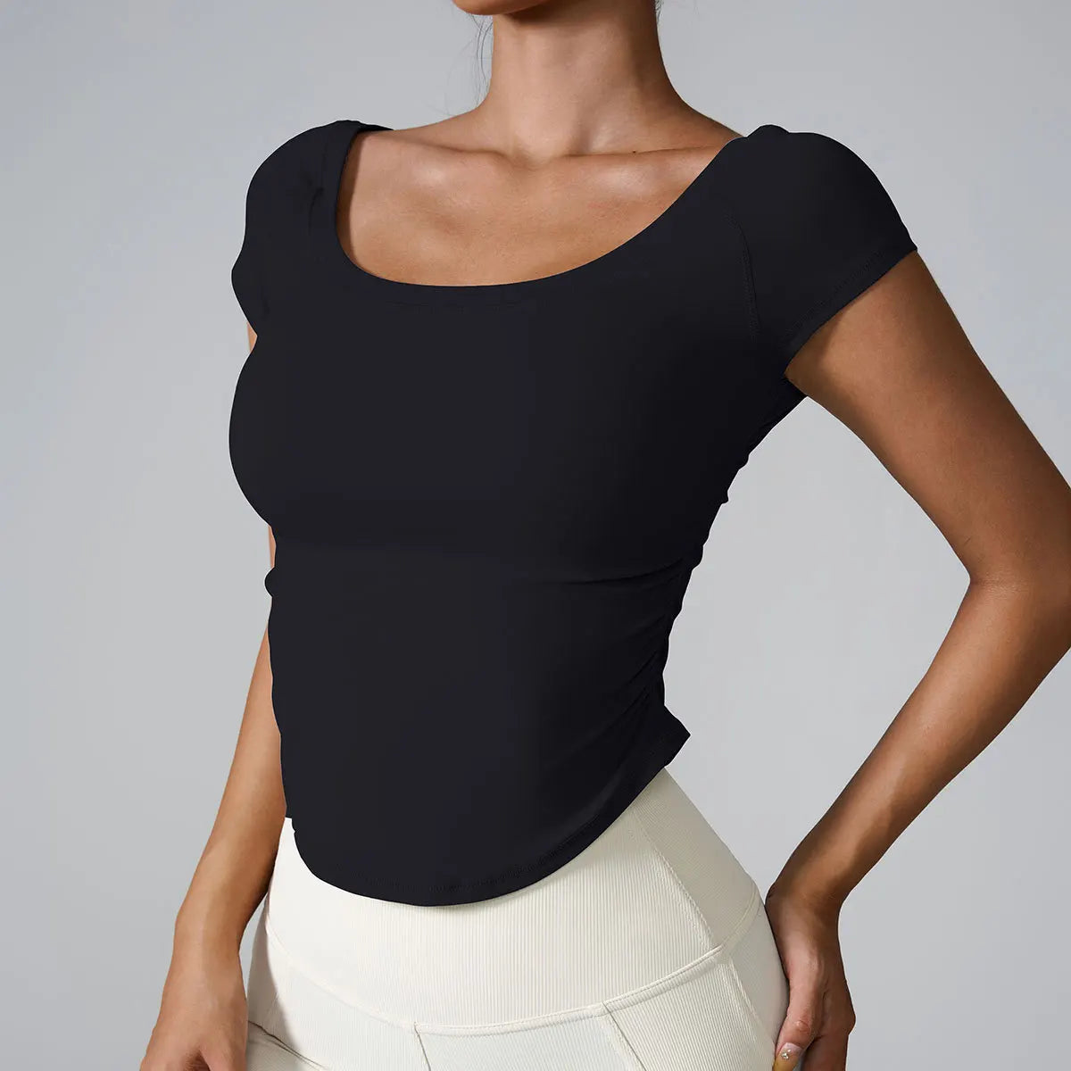 Tight Athletic Short Sleeves Women Outdoors Quick-Dry Top Female Gym Workout T-Shiryoga Clothes Sport Outfit for Woman