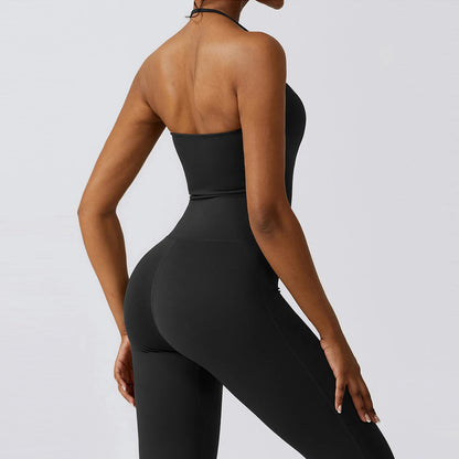 One Piece Sleeveless Yoga Suit Gym Set Women Training Sportswear Fitness Sports Jumpsuit Women Push up Workout Bodysuits Female