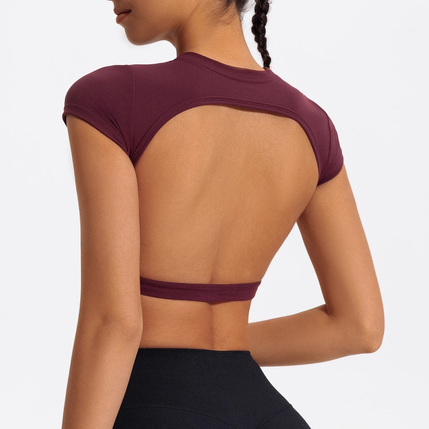 Sports Short TOP Women Fitness Shirts Yoga Wear Female Gym Training Suit Crop Top Women Beautiful Back Tops T-Shirt
