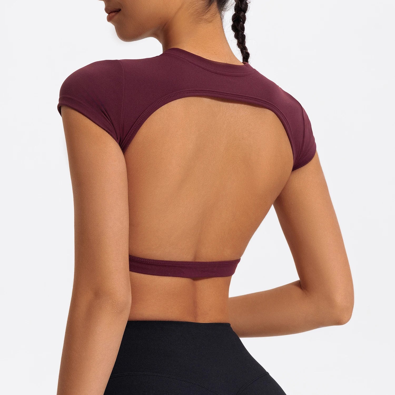 Sports Short TOP Women Fitness Shirts Yoga Wear Female Gym Training Suit Crop Top Women Beautiful Back Tops T-Shirt