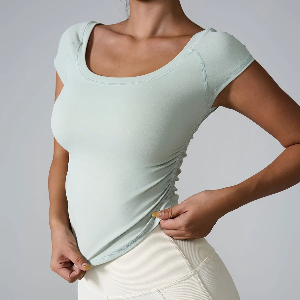 Tight Athletic Short Sleeves Women Outdoors Quick-Dry Top Female Gym Workout T-Shiryoga Clothes Sport Outfit for Woman