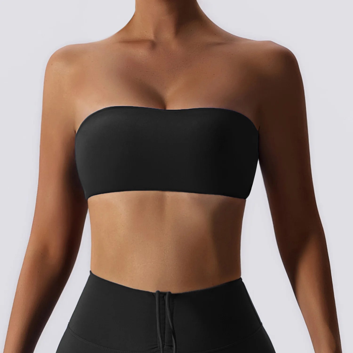 Strapless Sports Bra Gym Top Women Quick-Drying Yoga Clothes Women Tube Top Fitness Chest Wrap Underwear Workout Bra Female