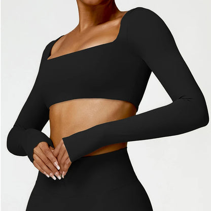 Sports Long Sleeved Women Outdoor Running Gym Fitness Wear T-Shirt Long Sleeved Yoga Shirt Gym Push up Workout Single Piece Top