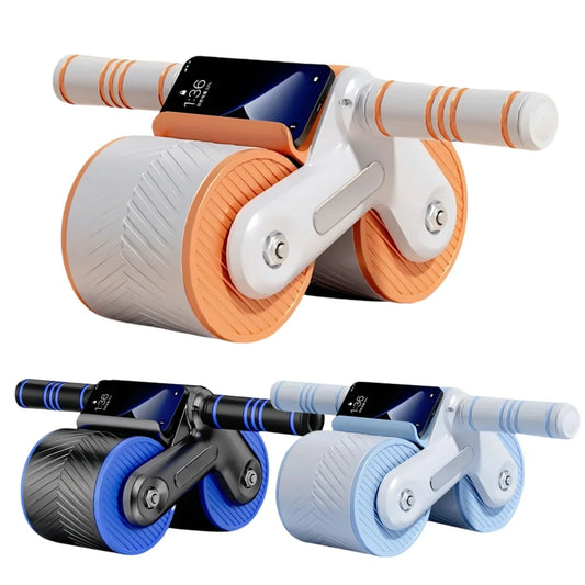Fitness Ab Roller Coaster Wheel Automatic Rebound Belly Wheel Gym Fitness Double-Wheeled Core Roller Wheel for Belly Exercise